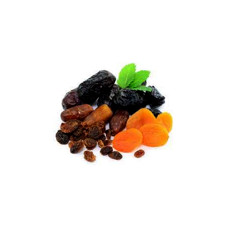 Corbeille de fruits secs bio : abricots, figues, pruneaux (1kg