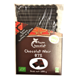 Tablette de chocolat noir bio 77%, Façon Chocolat (tablette, 100g)