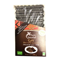 Tablette de chocolat noir bio 87%, Façon Chocolat (tablette, 100g)